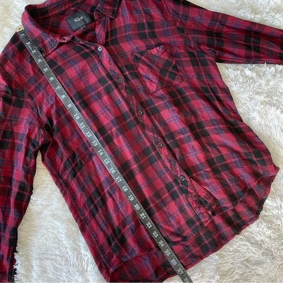 Rails | Red and Navy Flannel Plaid Button Down - Picture 7 of 10